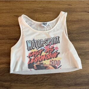 Princess Polly White Motorsport Tank Top